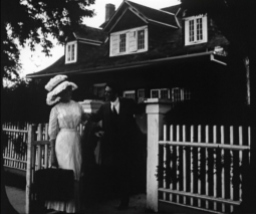 Screen capture from the 1932 Warner Bros. production, "The Nickelette." This image of the Lady Moody House at 27 Gravesend Neck Road was taken between 1905 and 1914.